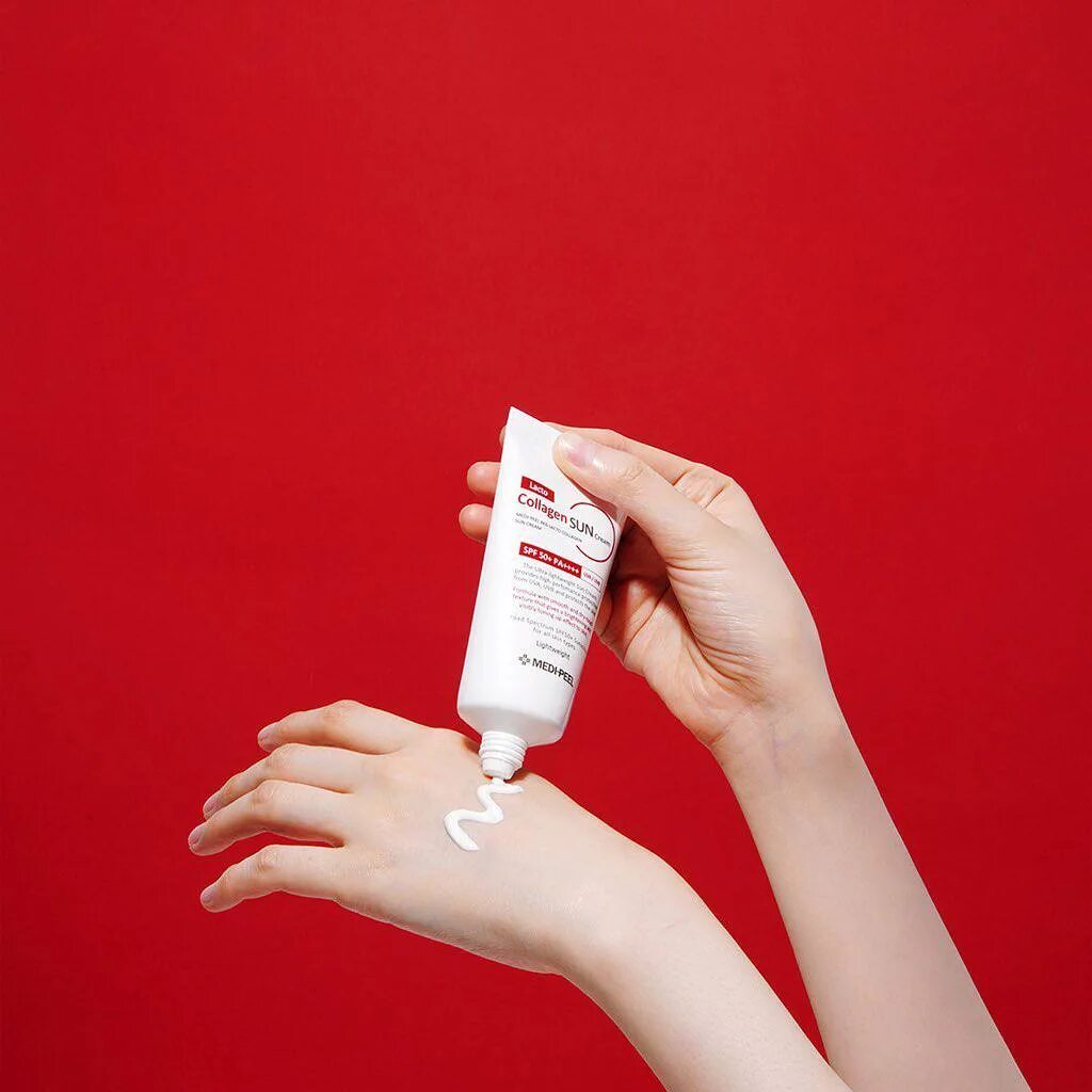 Солнцезащитный крем с коллагеном Red lacto Sun Cream spf50+. Medi-Peel Red lacto Collagen Cream. Коллаген Сун крем. Medi Peel Vitamin Essence Sun Cream.