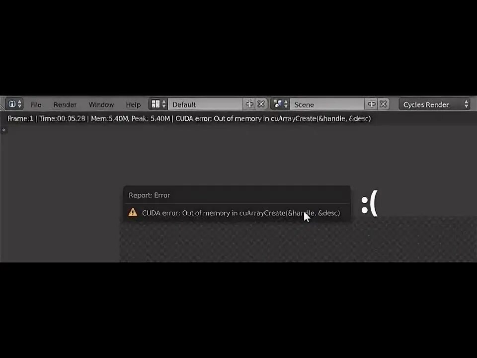 Blender out of memory