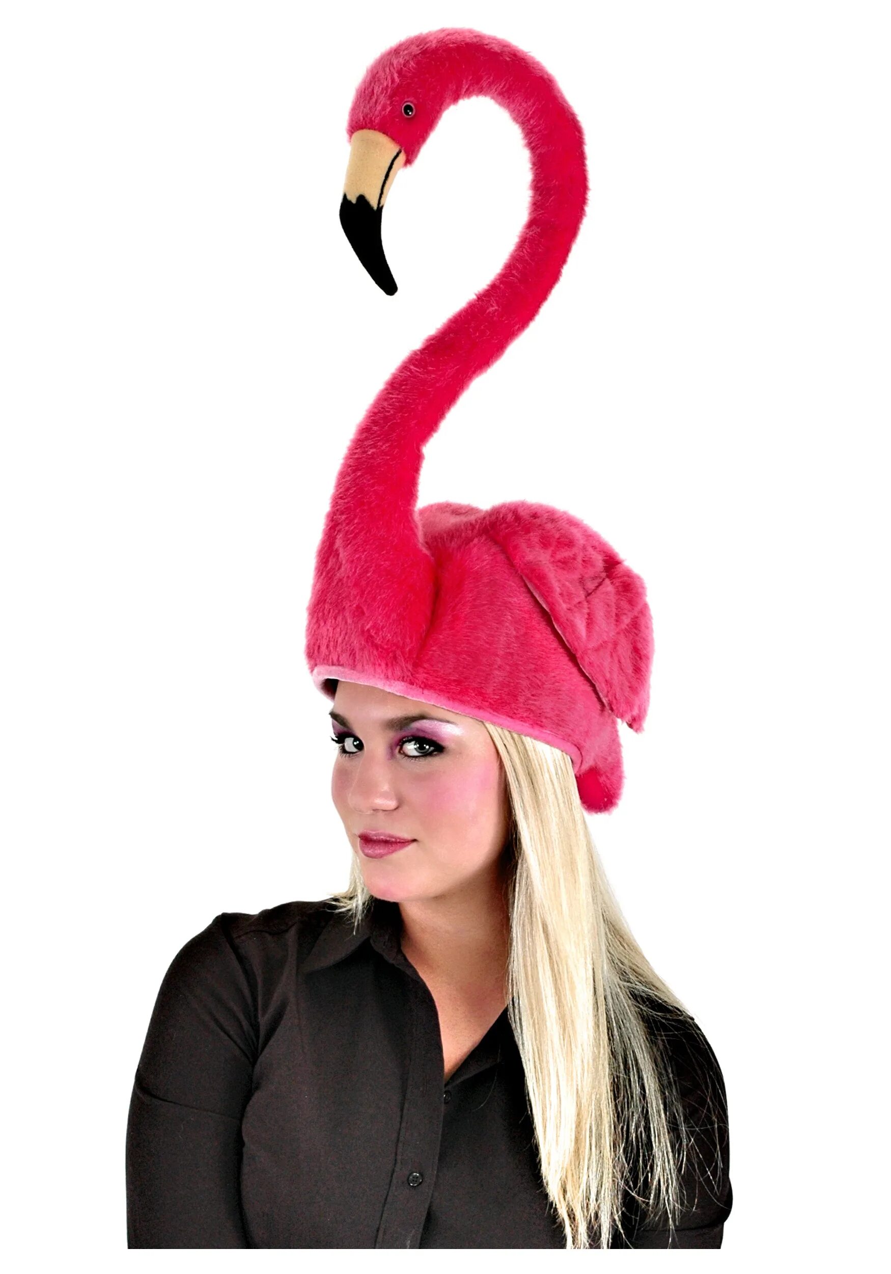 Карнавальный набор фламинго. Головной убор для костюма фламинго. Маска для волос фламинго. Шапка фламинго. Шапочка для душа фламинго.
