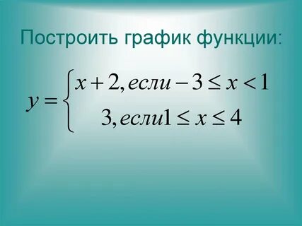 Кусочно заданная функция