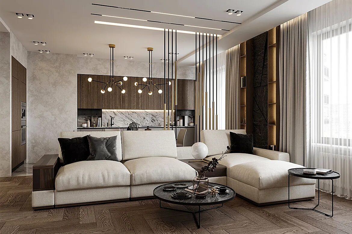 Preston Hollow Modern - Современный - Гостиная - Даллас - от эксперта Linda Frit