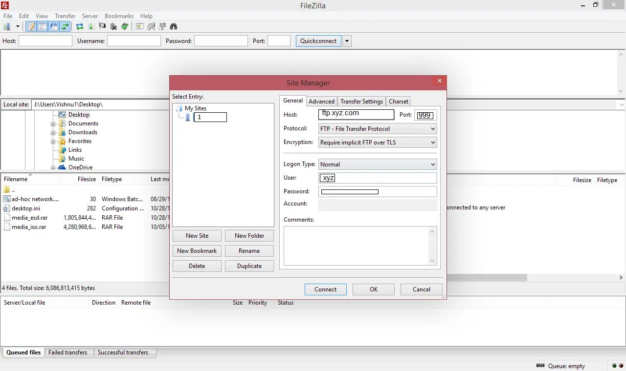 Filezilla client. FILEZILLA. Port FILEZILLA. FILEZILLA site Manager.