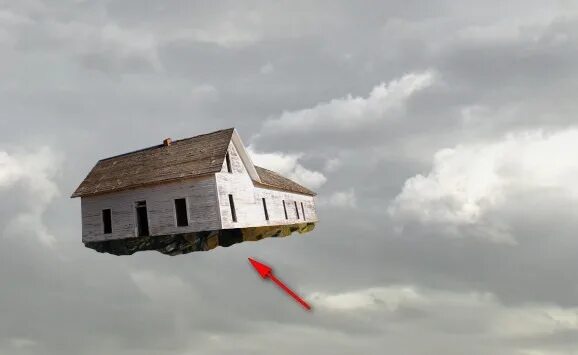 Дом летающий в небе. Летающий дом. Летающий домик. Улетающий домик. Парящий дом.