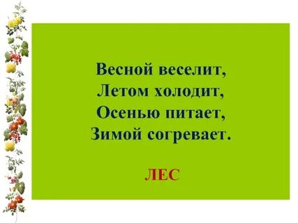 Ответ загадки весной веселит летом холодит