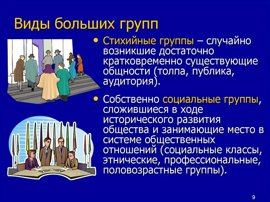 Виды больших социальных групп. Большая социальная группа виды. Виды больших групп в социальной психологии. Широкие социальные группы.