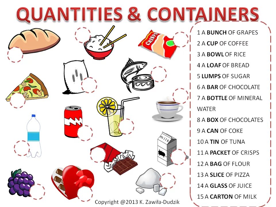 Quantities and Containers в английском. Емкости на английском языке. Упаковки на английском языке. Упаковка продуктов на английском языке.