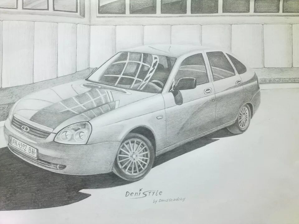 Приора спереди рисунок. Машины рисунки lada priora хэтчбек. Нарисованная приора спереди. Лада приора карандашом сбоку. Лада приора нарисованная сбоку.