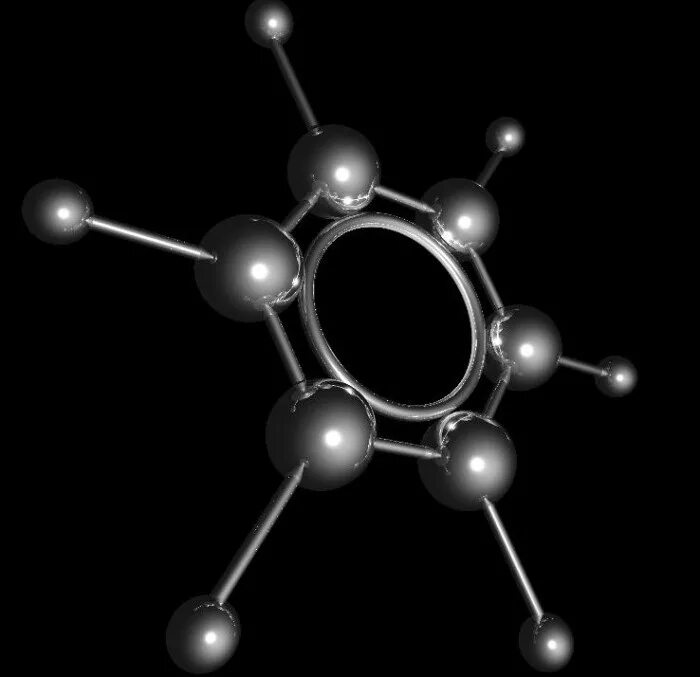 Химия кольцо бензольное. Бензол кольцо бензольное. Молекула бензола объемная. Бензольное кольцо молекула. Кольцо бензола