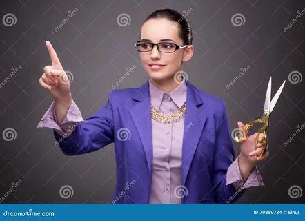 Woman scissors