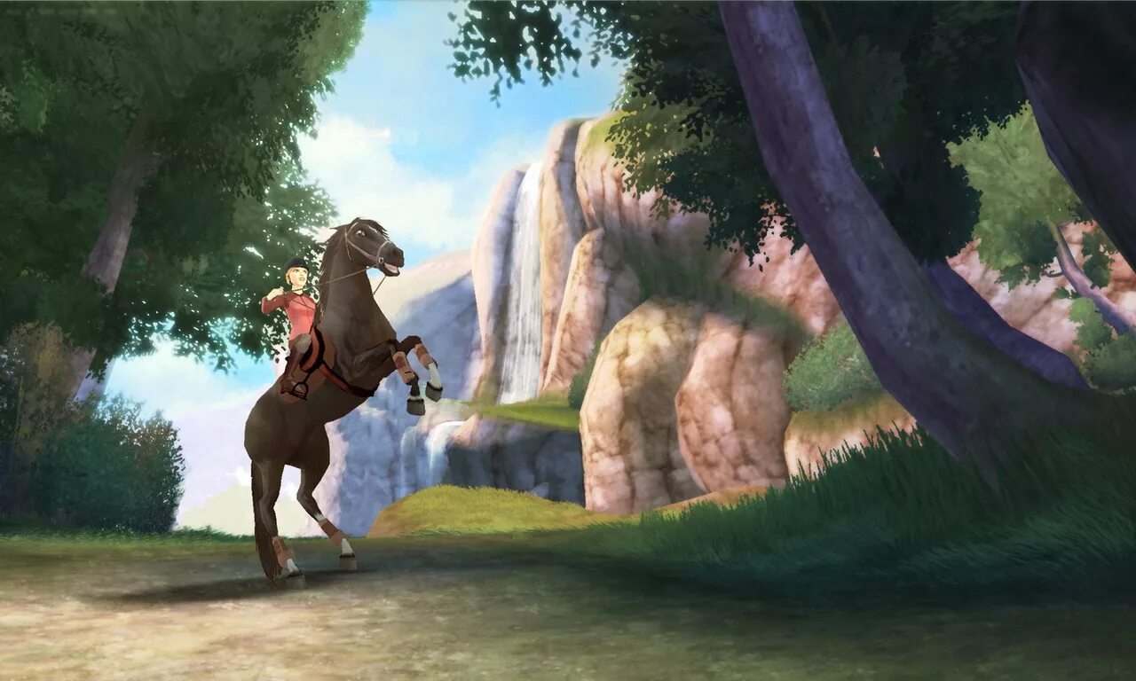 Девушка игра лошади