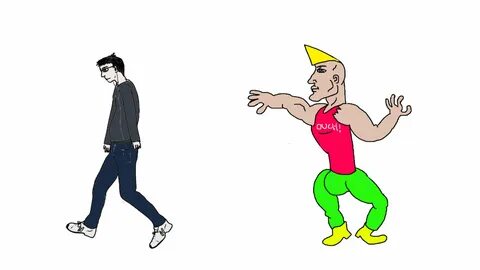 This reminds of that. ↑. Virgin GSP hater vs Chad GSP fan. 