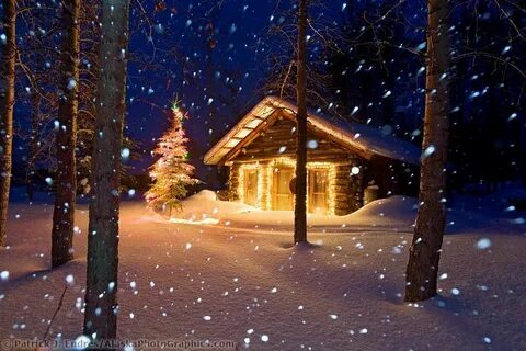 Красиво петь дом из дерева зимний пейзаж