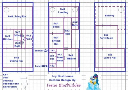 Схема дома в симс по клеточкам H shaped house plan House blueprints, House plans, House floor plans