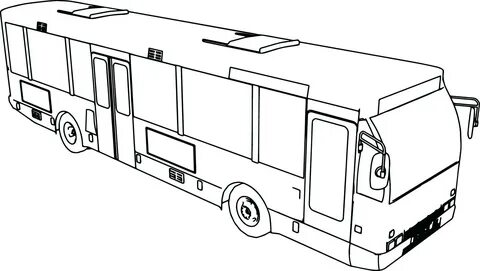 Раскраска автобус машина