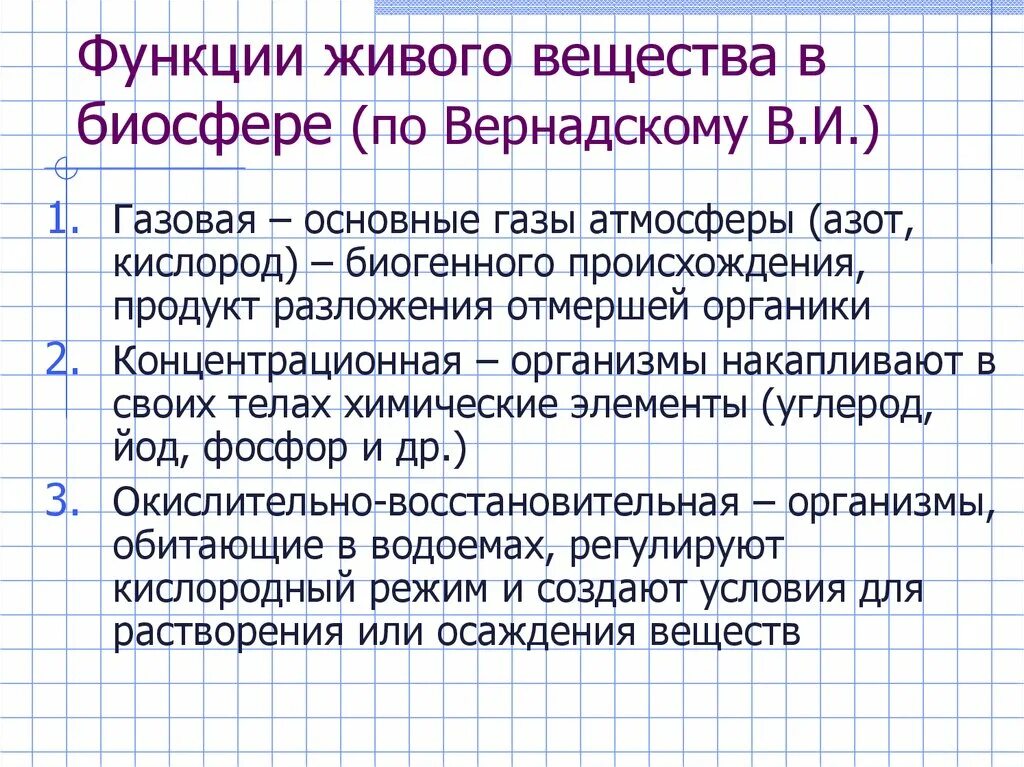 Функции живого вещества в биосфере по вернандском. Функции живого вещества в биосфере. Функции живого вещества по Вернадскому. Основные функции живого вещества в биосфере по в.и Вернадскому.