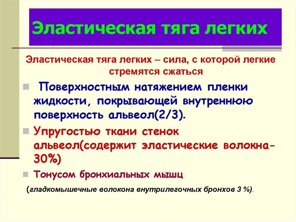 Эластичной значение. Эластическая тяга легких. Эластическая тяга легких, факторы, ее определяющие. Эластическая тяга легких и ее составляющие. Эластическая тяга легких физиология.