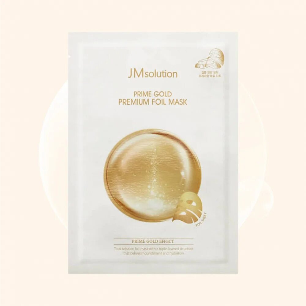 JMSOLUTION Prime Gold Premium Foil Mask. Трехслойная увлажняющая маска с коллоидным золотом Prime Gold Premium Foil Mask. JMSOLUTION Prime Gold Premium Foil Mask увлажняющая маска с коллоидным золотом. Маска тканевая для лица JM solution "Prime Gold Premium Foil Mask", 35мл.