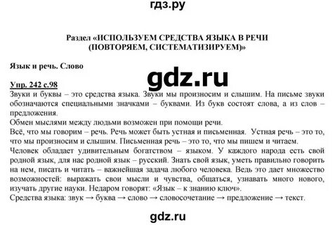 Русский 4 класс страница 128 упражнение 242