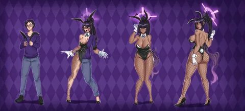 vedtomd, ass expansion, breast expansion, bunny girl, female, fishnets, gen...