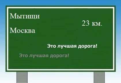 Расстояние между мытищи