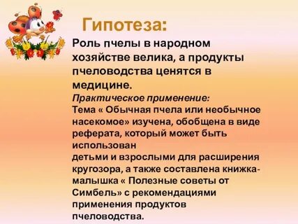 Роль гипотезы