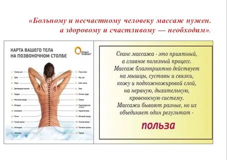 Причины делать массаж