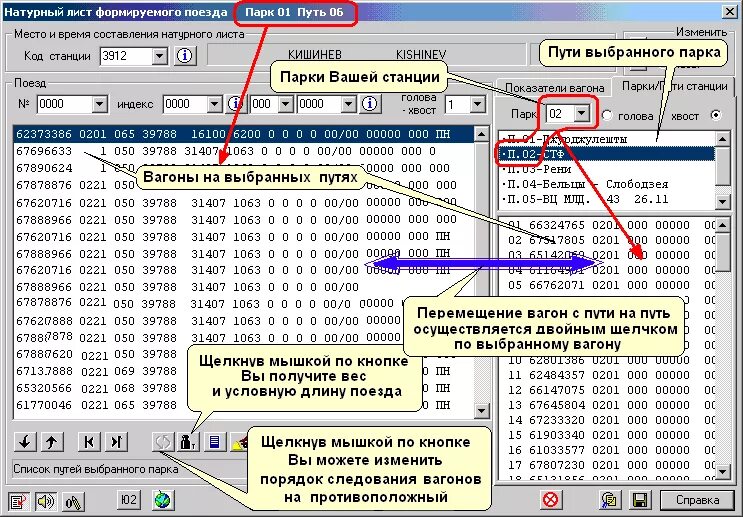 Разделы натурного листа