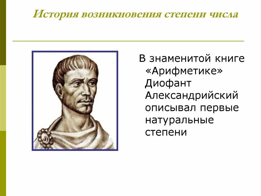 Возникновение степеней