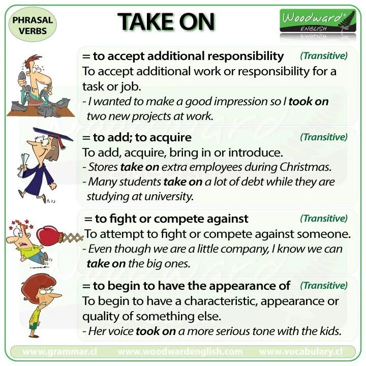 Take on Phrasal verb. Phrasal verbs (take) в английском языке. Глагол take Phrasal verbs. Английский Phrasal verbs and meanings. I can take перевод