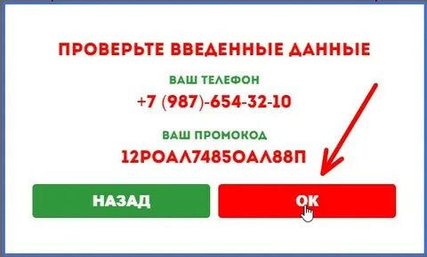 Проверьте введенный