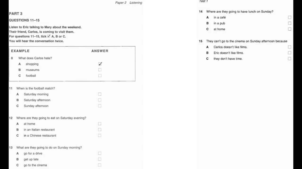 Sample tests 3