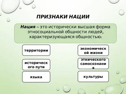 Что является характерным признаком нации