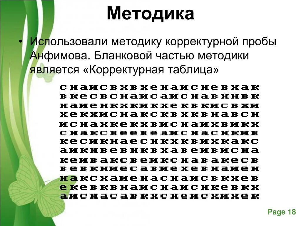 Буквенная корректурная таблица Анфимова. Корректурная проба таблица Анфимова. Корректурная проба Анфимова. Корректурная проба Бурдона-Анфимова методика. Методика устойчивость внимания