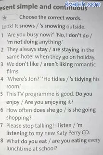 Choose the correct words do you