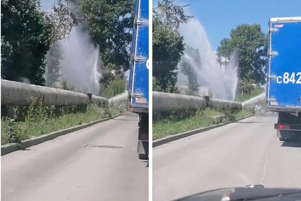 Прорвало. На улице пражская прорвало трубу. Прорыв трубы. Прорыв трубопровода в новосибирске. Новосибирск затопило.
