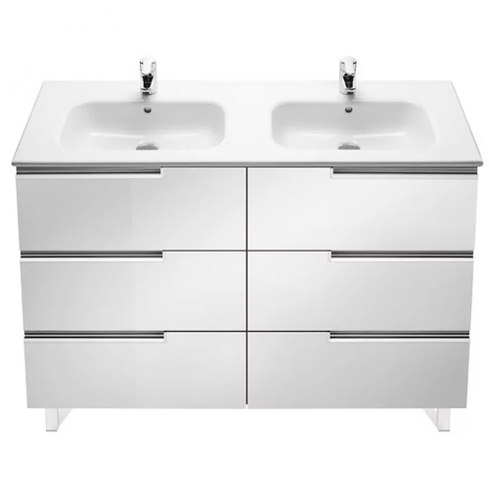 Roca Victoria-n Unik basin + Base Unit 3 Drawers 1200mm - Gloss White. Roca Victoria умывальник с тумбой а 855839806. Тумба под раковину Roca 120. Двойная раковина 120 с тумбой Микслайн.