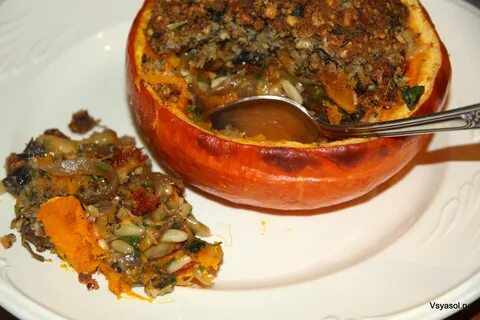 Тыква фаршированная мясом и овощами рецепт
