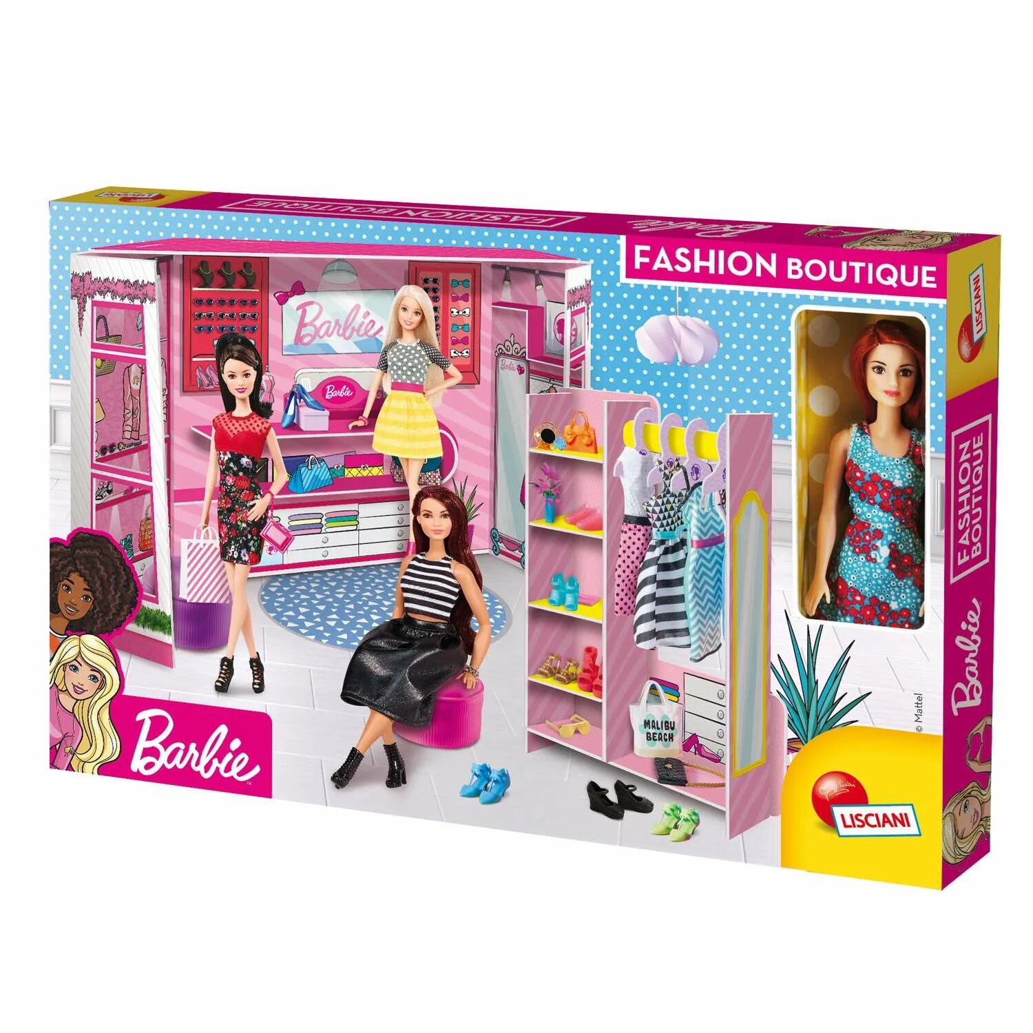 Игра купить куклу. Barbie Fashion Boutique набор. Barbie модный бутик с куклой Барби. Игровой набор Barbie Fashion Boutique. Набор Lisciani Barbie модный бутик с куклой 76918.