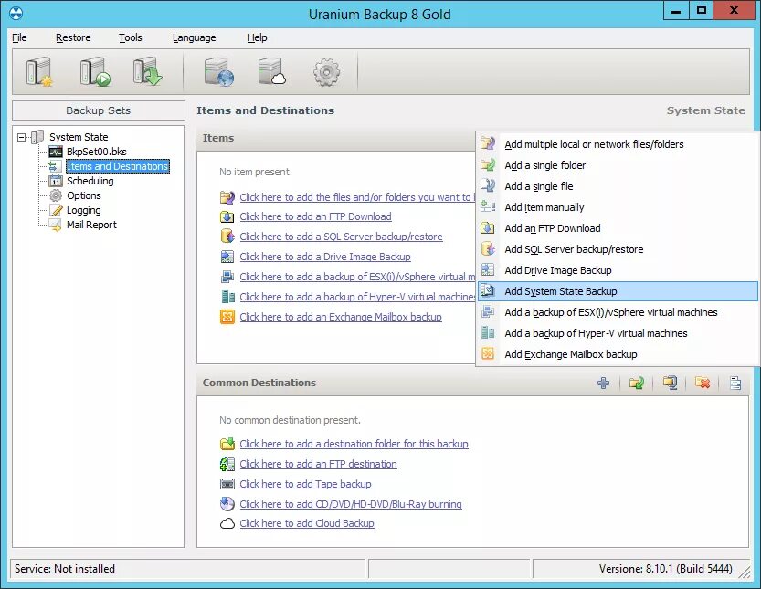 Windows system state. Windows system state
