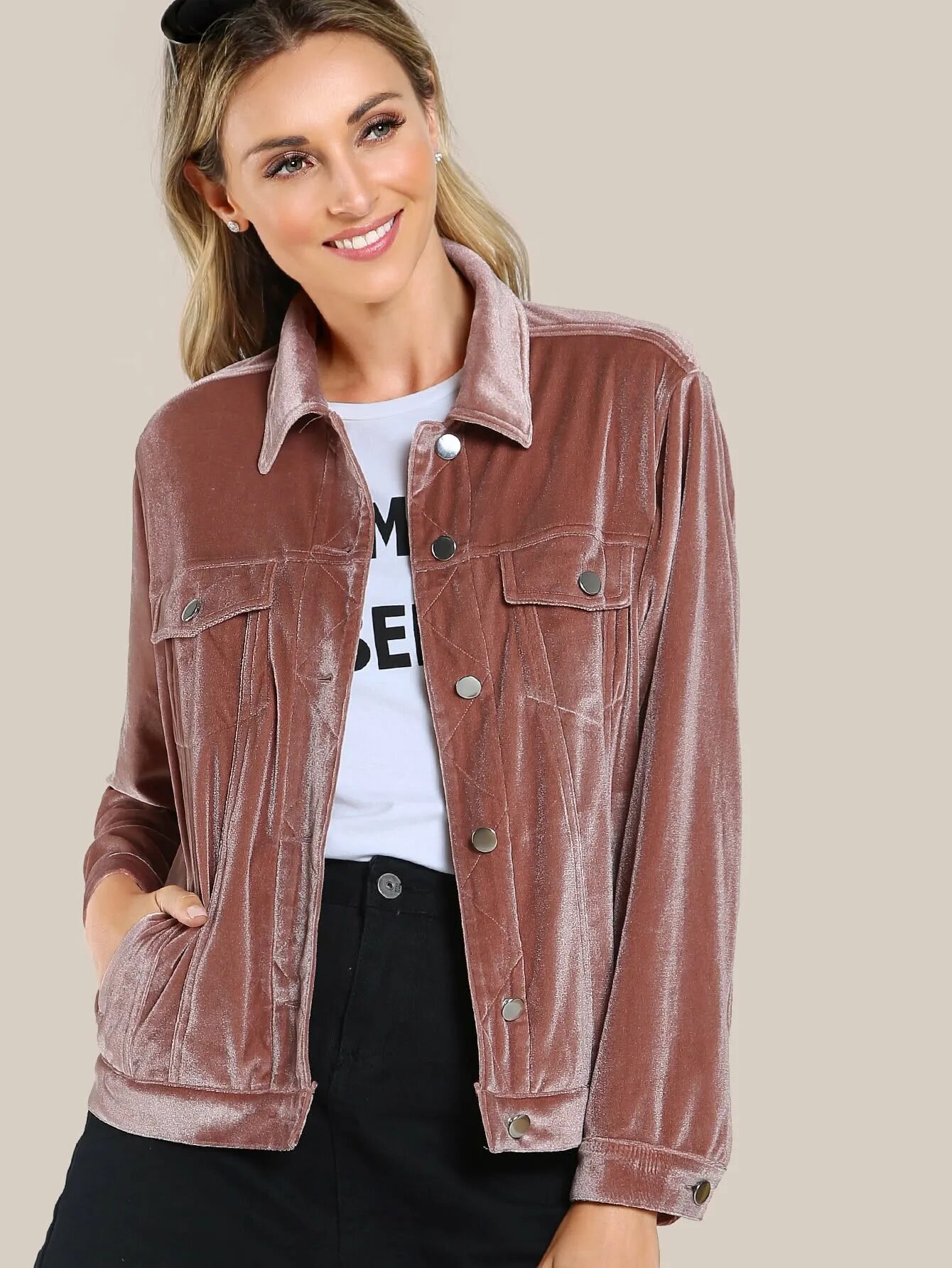 Source Custom High Quality Ladies Burgundy Faux Shearling Corduroy Winter Jacket