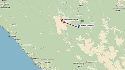 Лагонаки на карте краснодарского края