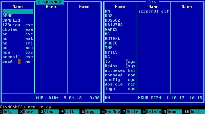 Ms dos commander. Ms dos commander