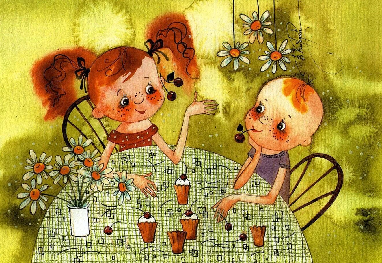 настроение иллюстрации. радостные иллюстрации. иллюстратор кэрин тейлор. карин тейлор художница. радостные иллюстрации.