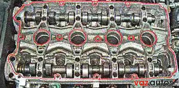 Постель приора 16 клапанов. Герметик ГБЦ ВАЗ 2112. Герметик ГБЦ ВАЗ 2112 16 клапанов. Крышка распредвалов ВАЗ 2112 16 клапанов.