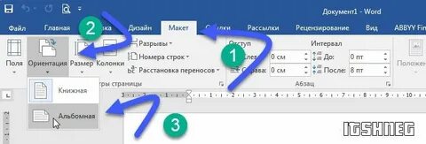 Разная ориентация страниц