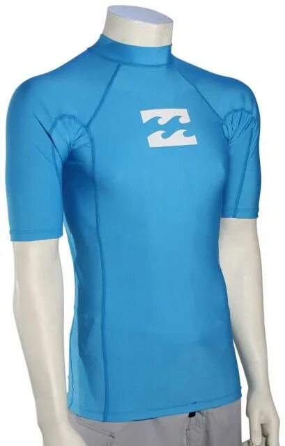 Голубой женское термобелье billabong. Billabong totally 80&#039;s l/s rashguard . billabong рашгард голубой.