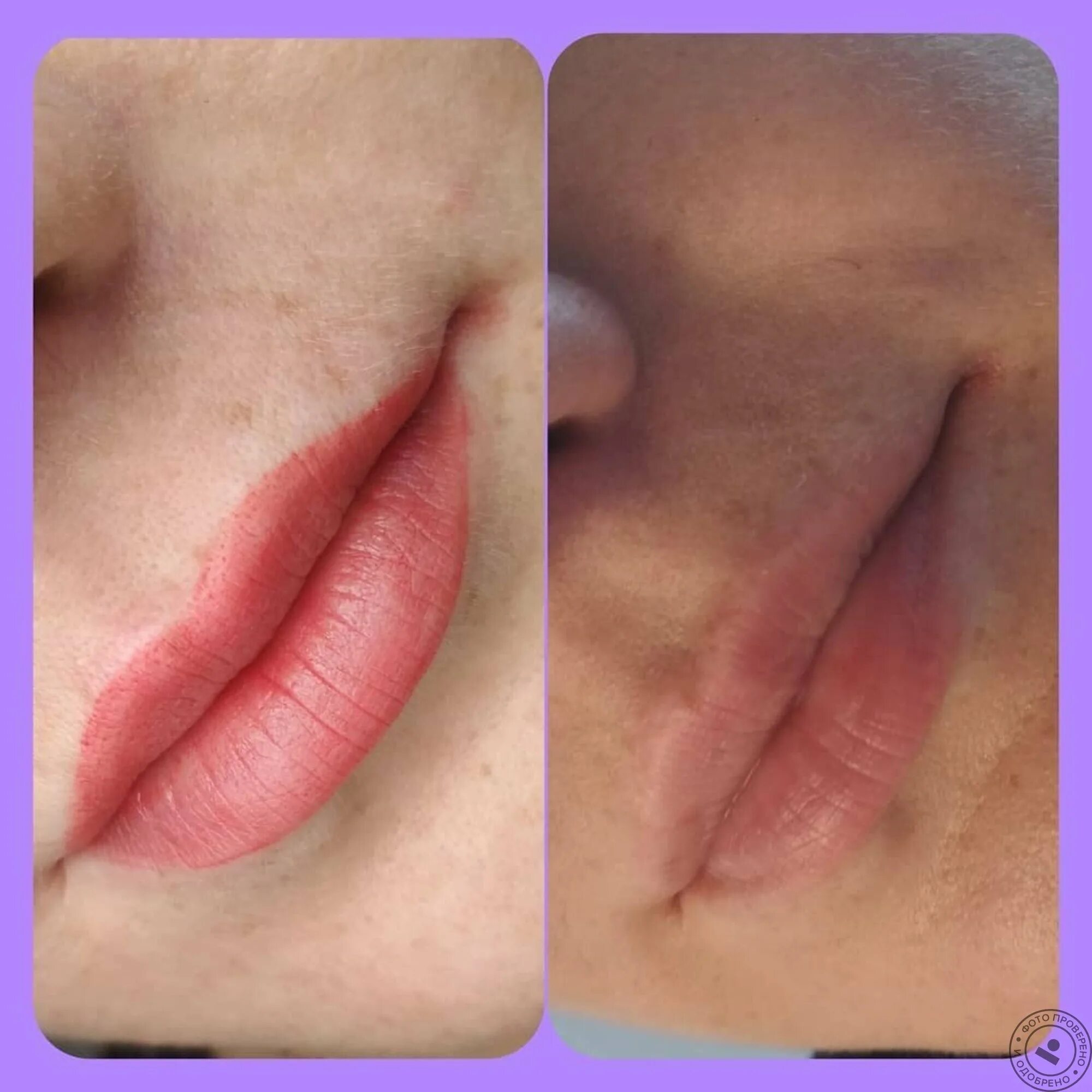 Акварельные губы до и после. Акварельные губы перманентный макияж. Пудровое напыление губ. Перманент губ пудровое напыление. Пудровый татуаж губ.