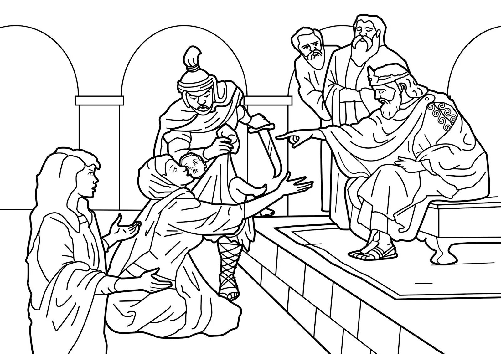 Где находится суд соломона. Суд Соломона иллюстрации. Суд Соломона Ветхий Завет. Иллюстрация к притче о суде царя Соломона.