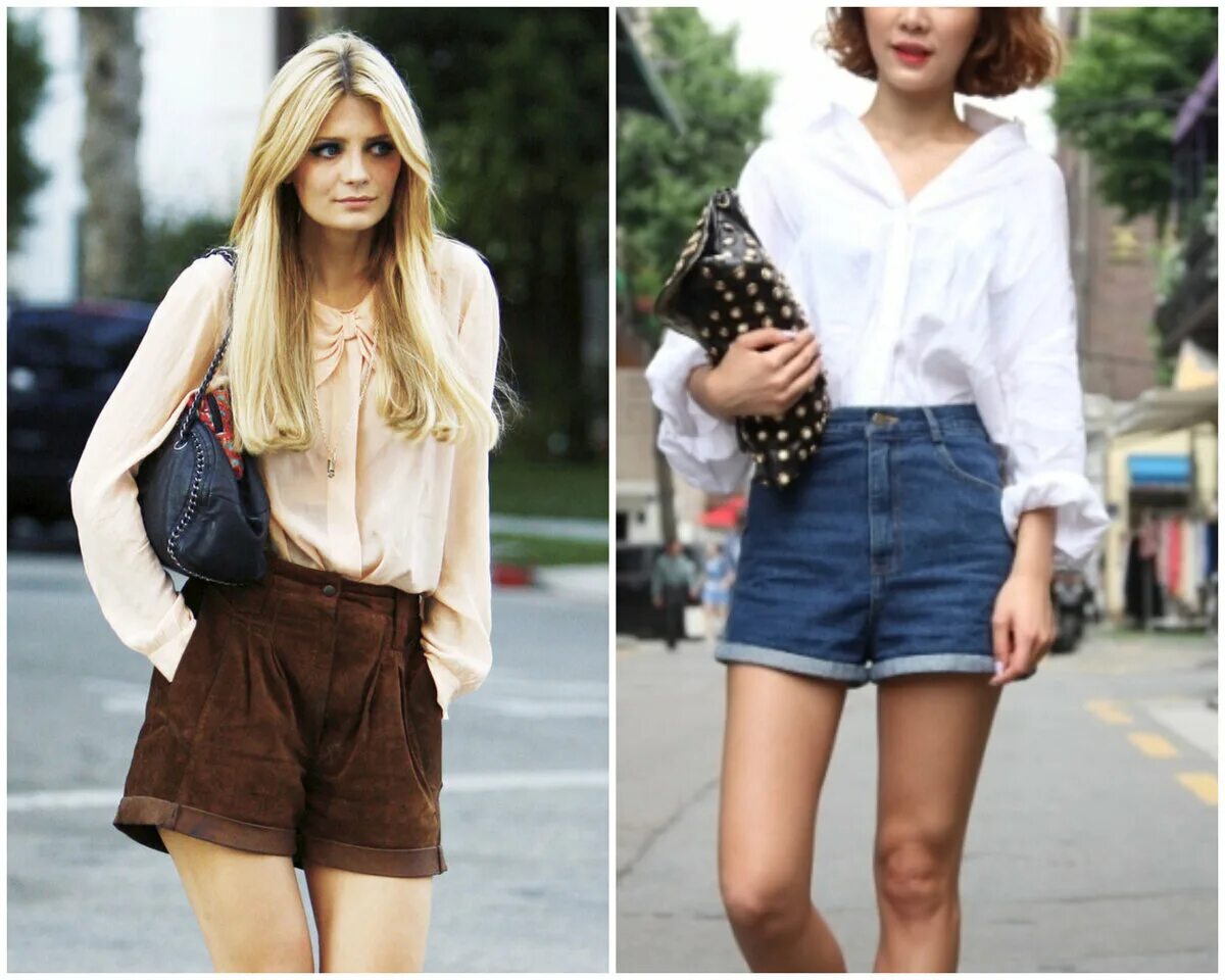 Как правильно носить шорты. Джинсовые шорты до колена женские. Шорты на худых мужчин. Образы с джинсовыми шортами с высокой талией. Луки с джинсовыми шортами ниже колена.