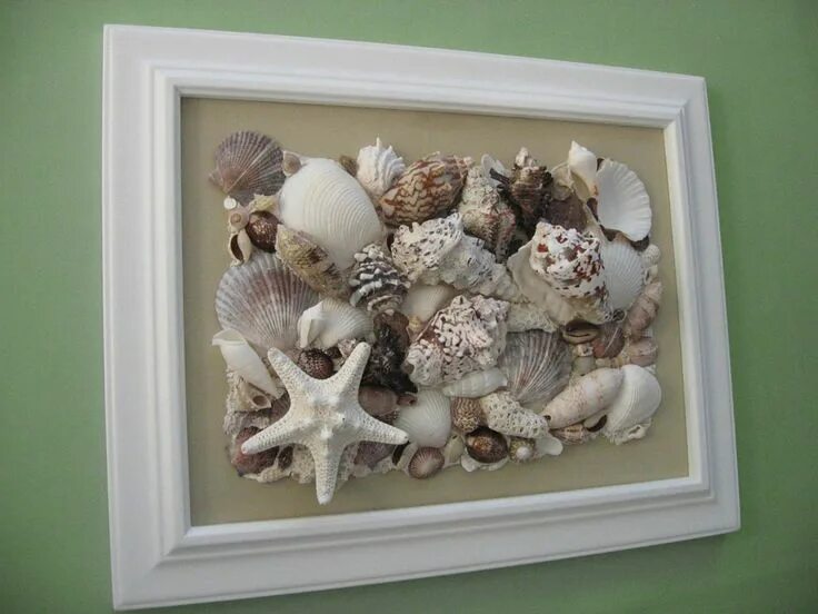 Seashell Mirror Seashell mirror, Shell mirror, Mirror frame diy